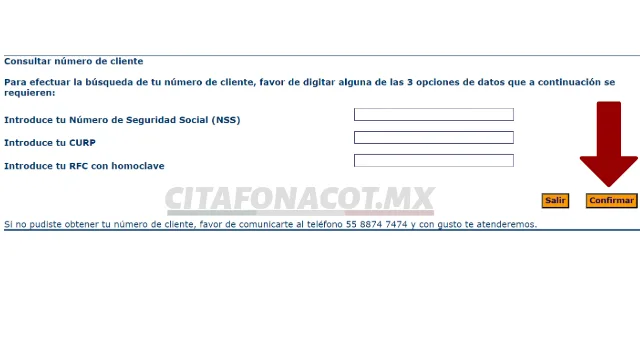 consulta tu numero de cliente fonacot